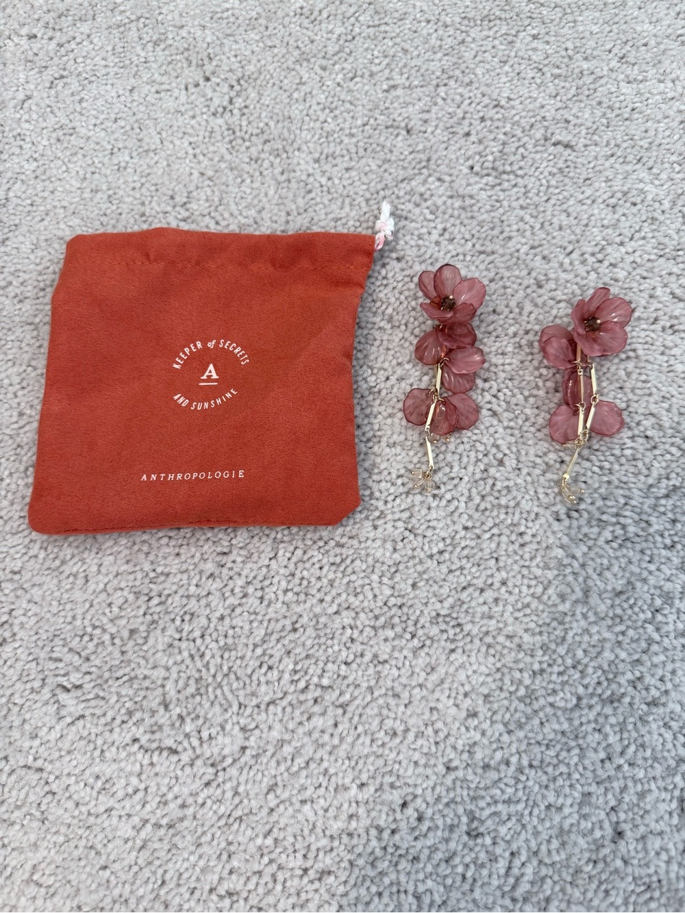 Anthropologie floral drop earrings